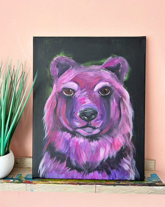 "It’s nice having a bear about the house” Acrylic Painting