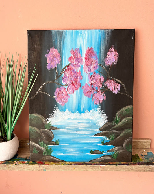 “The Secret Waterfall” Acrylic Painting
