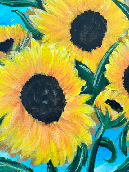 “Sunflower” Acrylic Painting